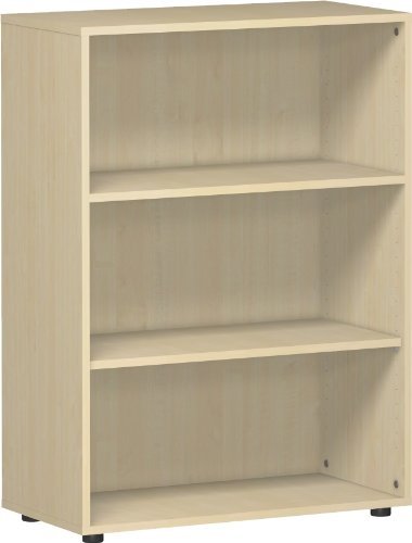 Gera Möbel Regal Mailand 3 OH mit Standfüßen | In Ahorn | 80 x 40 x 110,4 cm | S-383001-AH - S-383001-AH Gera Möbel Regal Mailand 3 OH mit Standfüßen | In Ahorn | 80 x 40 x 110,4 cm | S-383001-AH