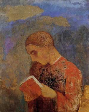 Peinture à l'huile Alsace 1914 d'Odilon Redon en reproduction sur toile 12x16 pouces
