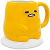 Toynk Sanrio Gudetama Lazy Egg Sculpted Ceramic Coffee Mug, Stylish & Durable Tea Mug with handle for All Beverages, latte, Tea, Milk, 20oz Capacity