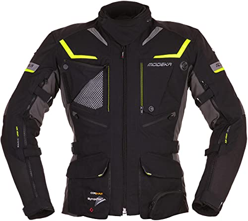 Modeka Panamericana - Chaqueta textil para moto, color negro y neón, talla M Cover