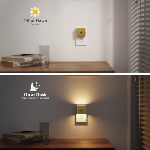 Image of JandCase Motion Sensor Night Light, Night Lights Plug into Wall with Adjustable Brightness, Motion Activated Night Light, 3000K Warm White, for Kids Bathroom Hallway Kitchen Bedroom