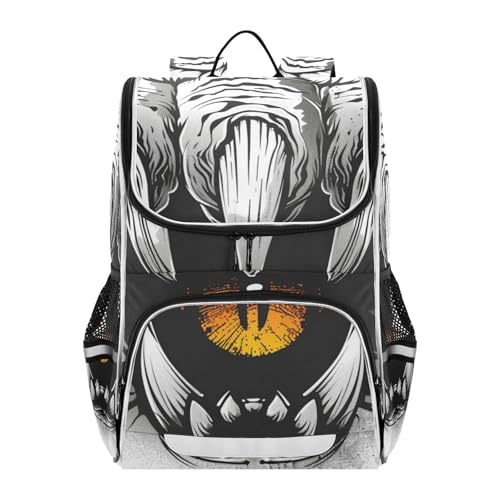 Mochila infantil de dragón reflectante escolar y de viaje para niños