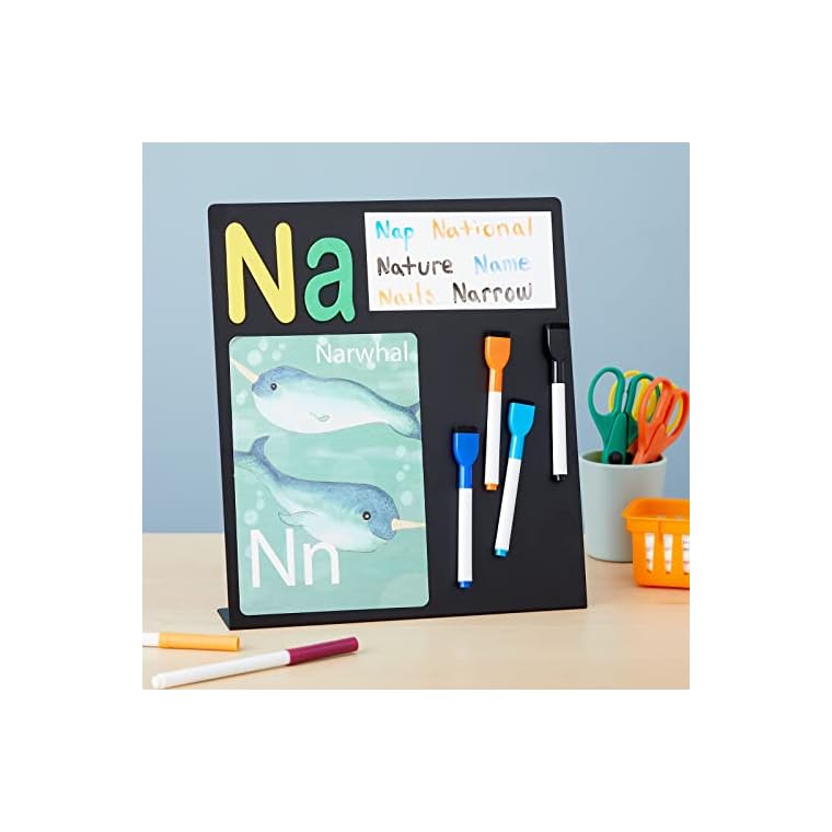 Juvale Magnet Board - Black, 12.6 x 11 x 2.6 in - Standing Magnetic Board for Desk & Wall - Magnetic Display for Memos, Photos & Documents - Image 3