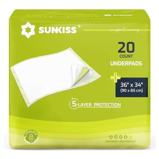 SUNKISS TrustPlus 90x90 cm Empapador Desechable para Incontinencia, Almohadilla Absorbente para Adultos, Ancianos y Niños, Protección de Cama y Muebles, Multifuncional, Tela No Tejida, 10 Unidades
