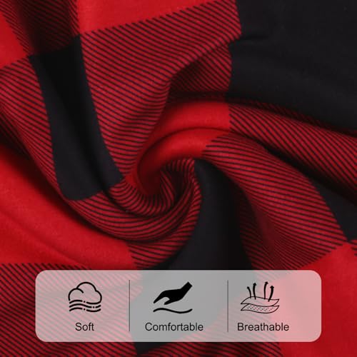 KFUBUO Pijama de Natal feminino de flanela, conjunto de pijama de duas peças, roupa de dormir solta,