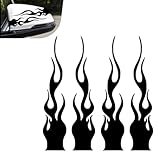 Zikefest 4PCS Car Flame Sticker, Self Adhesive Bumper Flame Decals, Safety Waterproof...