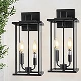 SIAFAVOI 2-Pack Large Outdoor Wall Light, 16