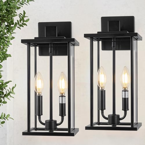 SIAFAVOI 2-Pack Large Outdoor Wall Light, 16