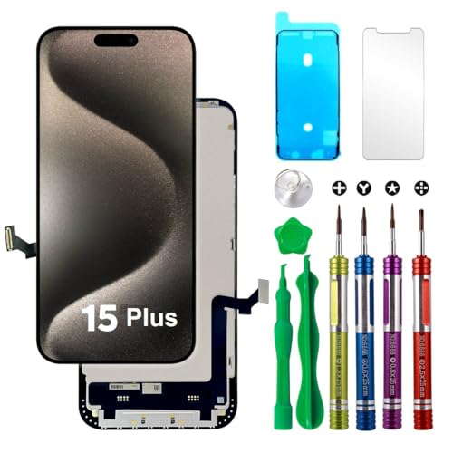 Ace Tech Cellular LCD Screen Replacement for iPhone 15 Plus (A2847 A3093 A3096 A3094) 6.7 inch Touch Screen Display Digitizer Frame Full Assembly