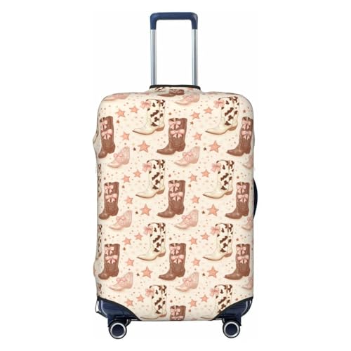 Luggage Cover Protector - Bow Cowboy Boots Print Suitcase Covers for Luggage Fit 29-32 Inch Suitcase