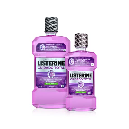 Higiene Bucal Y Dental, Drugstore Kit Listerine Enjuague Bucal Total Care 1L+ 500 ml