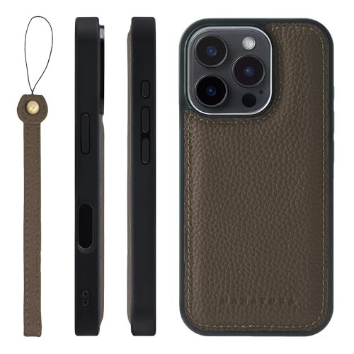HANATORA for iPhone 16Pro �P�[�X MagSafe �Ή� �{�v �ϏՌ� �o���p�[�^ �X�}�z�P�[�X �X�}�z �X�g���b�v �t�� �V�������N���U�[ �M�t�g �}�O�Z�[�t�Ή� �g�[�v SMSGZ-16Pro-Taupe