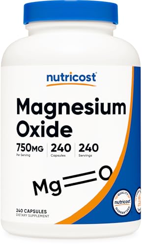 Nutricost Magnesium Oxide 750mg Capsules