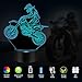 MENOMINO Dirt Bike Gift 3D Night Light, 16 Colors Changes Remote Control Motocross Lamp, LED Motorcycle Room Decor, Dirt Bike Toys, Birthday Xmas Christmas Gifts for Boys Girls Kids