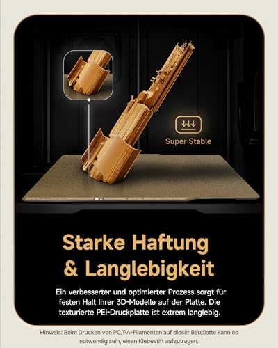 YOOPAI Doppelseitig Texturiert PEI Druckplatte 257x257mm im 2er-Set, Magnetisch Spring Steel Druckbett für Bambu Lab P2S P1S A1 X1 X1C X1E P1P 3D Drucker