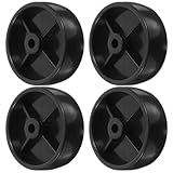 NUOBESTY 4 Stück 3 Zoll Terrassenheizstrahler Lenkrollen aus Hochleistungs Kunststoff Ersatzräder mit 08cm Befestigungsloch für Garten Außengastronomie und Heizstrahler Zubehör