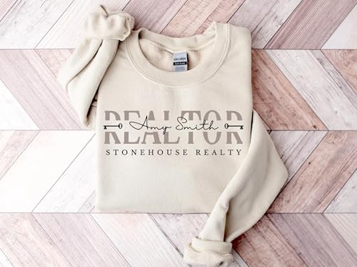 Custom Realtor Sweatshirt, Personalized Real Estate Agent Crewneck, Realtor Hoodie, Real Estate Gift, Closing Gift for Realtors, Cute Realtor Sweater, Real Estate Agent Apparel, Realtor Merch2