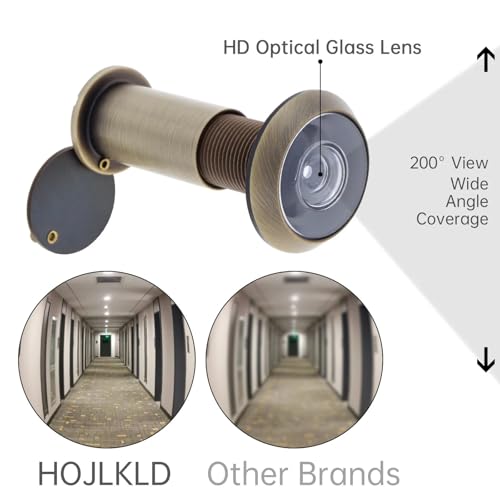 2 Pzas Mirilla de Puerta 16mm 200 Grados con Lente Óptica de Vidrio HD para Puertas de 1.57-2.56 pulg de Grosor miniatura 4