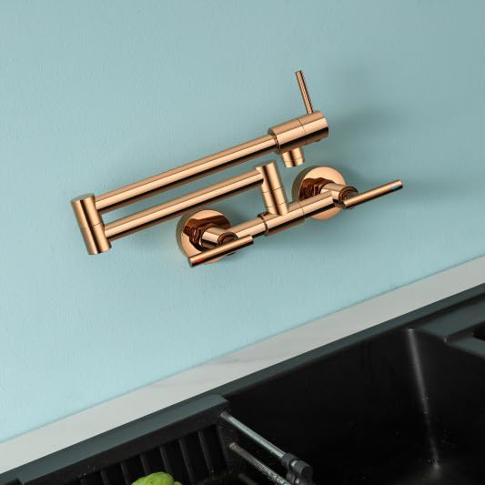 Robinet de cuisine mural orientable mitigeur pliable gain de place compact