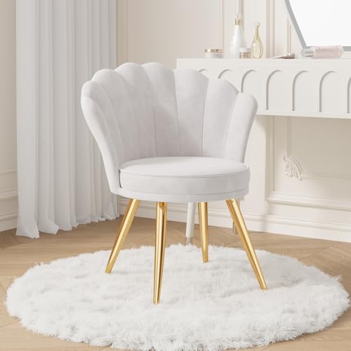 Nalupatio Velvet Upholstered Accent Chair with Gold Metal Legs –