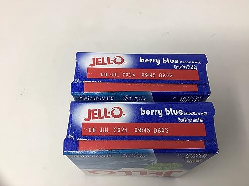 Image of JELLO Berry Blue Gelatin Dessert Mix 3 Ounce Box (Pack of 2)