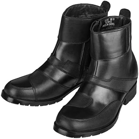 CALTO Men's Invisible Height Increasing Elevator Shoes - Black Leather Zipper High-top Biker Boots - 3.3 Inches Taller - G6251 - Size 10 D(M) US | Image 3