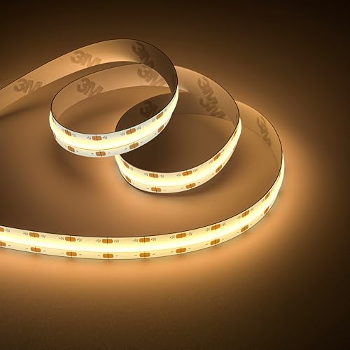 OULARA Tira LED COB USB 5V Blanco Cálido