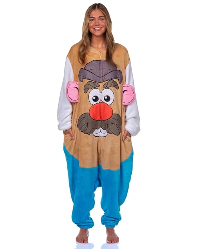 INTIMO Mr. Potato Head Union Suit Adult Fleece One Piece Pajama Outfit Footless Sleeper2