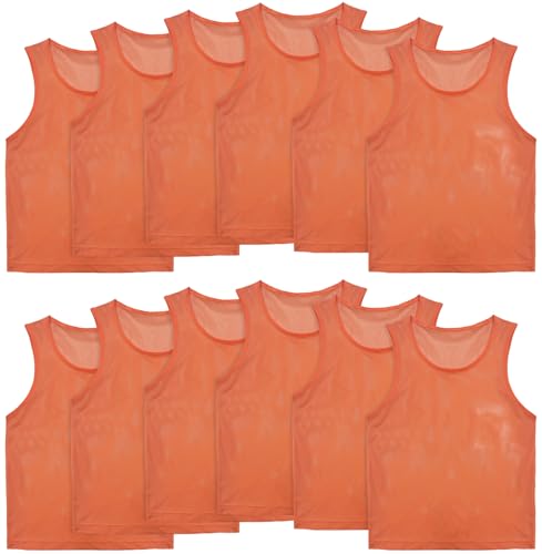 VOGRYE Pinnies for Sports Youth 12 24 Pack Reversible Team Practice Vests