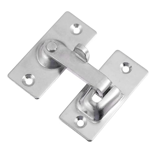 HAMPPLIES 耐腐食ステンレス製フラットドアラッチ 簡単取付け可能な家用 ラッチ 耐摩耗性ドアロック 室内外扉対応で操作しやすい設計