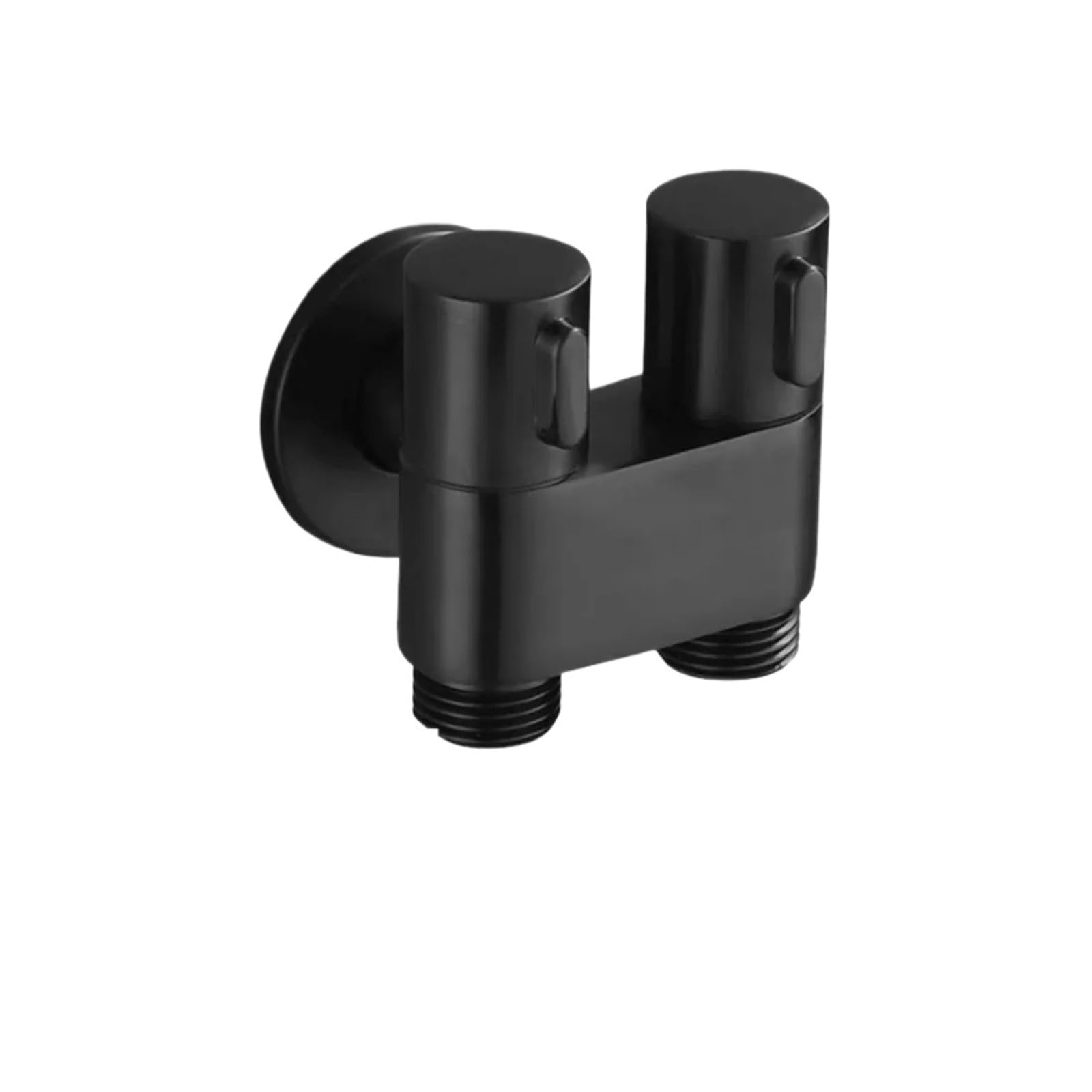Bvhisehp Black 1 Dual Control Angle Valve Water Separator Independent Switch For Washing Machine Toilet Spray Gun Faucet(Black 1)