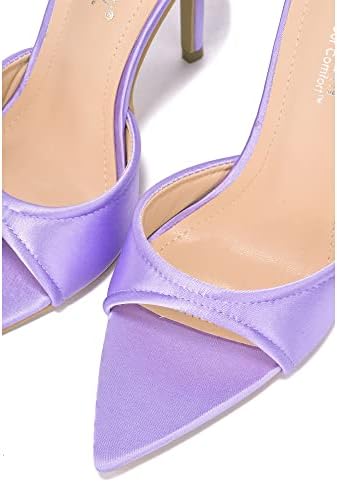 Cape Robbin Avelyn Sexy Stiletto High Heels for Women, Pointed Open Toe Shoes Heels - Purple Size 7.5 | Image 2