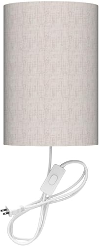 Miniatura 4 de Aplique de pared enchufable, 3 colores, juego de dos, lámpara de pared industrial con cable de enchufe, accesorio rústico, interruptor de