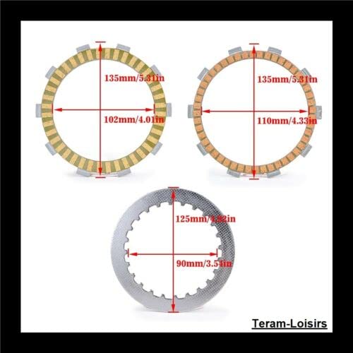 TERAM LOISIRS Kit Disques garnis + lisses Embrayage compatible pour HONDA XL 600V Transalp de 1987 à 2000 NEUF FRANCE
