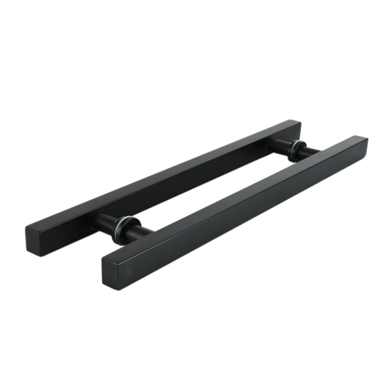 Entry Door Handle Matte Black Stainless Steel Door Handle Set H Type Double Sided Sliding Door Handle, Barn Door Handle/Glass,Multicolor-L:60cm(23.6in)/40c,Multicolor-L:60cm(23.6in)/40cm(15.7in)