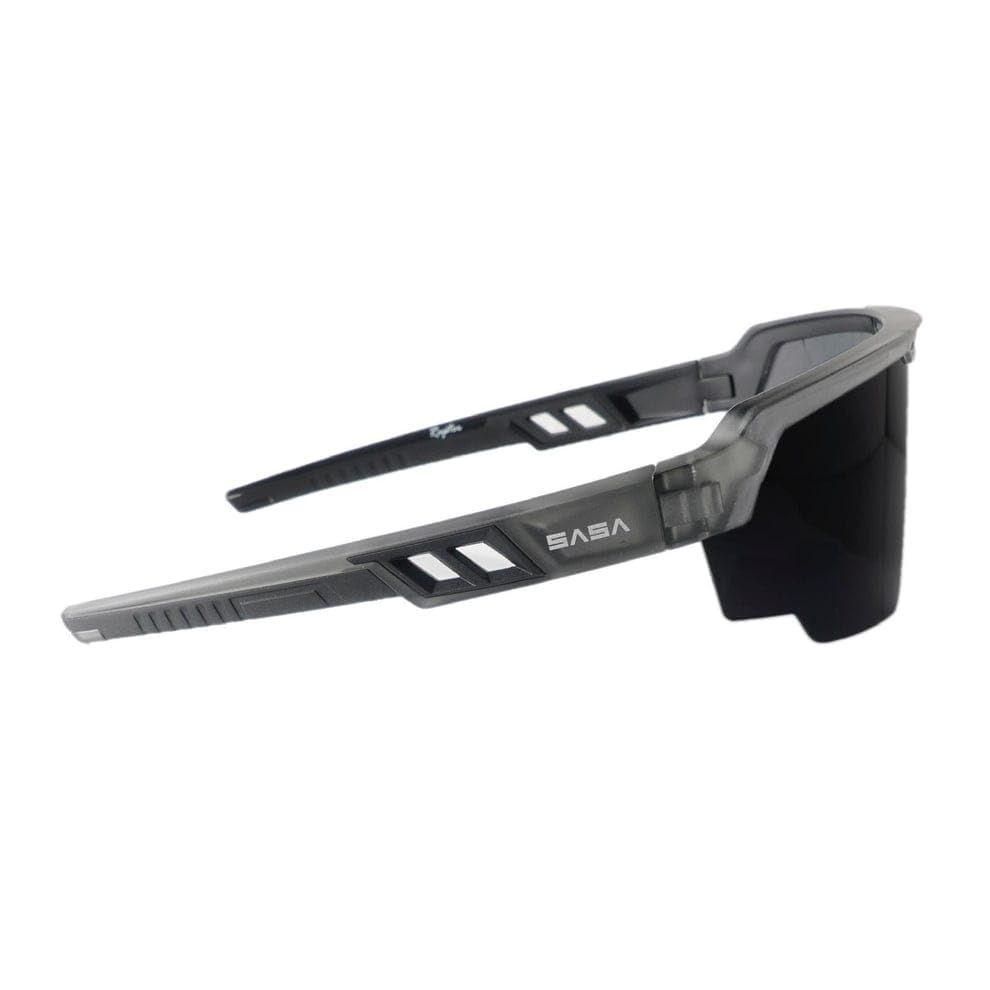 SASA Raptor Translucant Grey Frame Smoke Black Revo Lens Sports Sunglasses 3