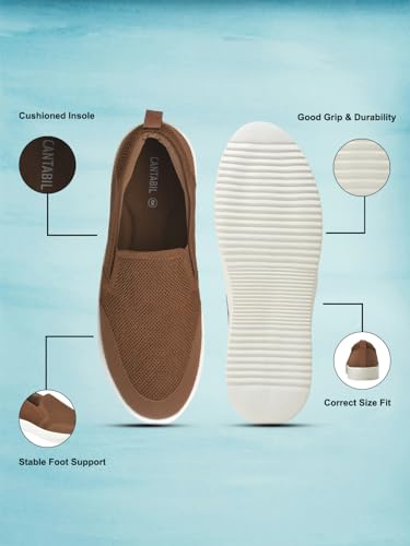 Image of Cantabil Casual Shoes for Men l Lightweight & Comfortable with Cushioned Insole Flynet Upper EVA Sole Slip On Closure (P MFTW00153E)