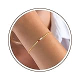 Granet Birthstone Bracelets for Women, Dainty Gold Bracelet with 2 Birthstone Mom Birthday Gifts Adjustable Stocking Stuffer friend Christmas Gifts Adjustable 14k Plated Bracelet Birthstone Jewelry