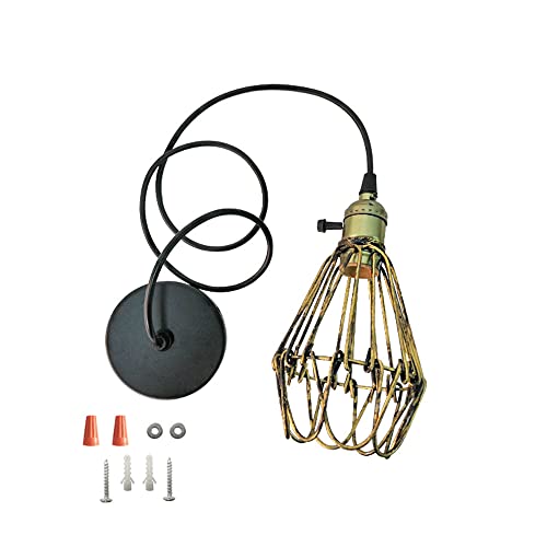 Lámpara de techo vintage para balcón y espacios creativos con casquillo E27 6