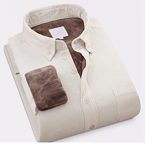 Chemises chaudes d'hiver pour hommes veste casual coton manches longues