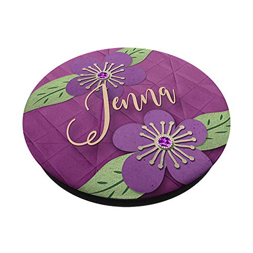 Jenna - Pink Flowers Personalized Popsockets Swappable Popgrip #TOP1