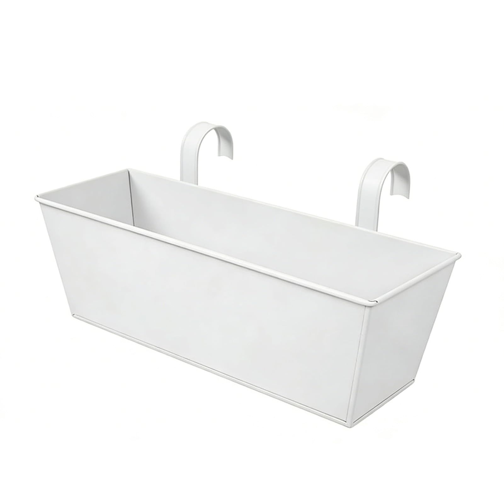 Cocoarm Metalowa Wisząca Donica 2 szt. Donica z metalową balustradą 16,3 X 5,5 X 4,9 Cala z Hakami Drenażowymi dla Użytkowników Balkonów, Ganków, Płotów Ogrodowych (Duży)