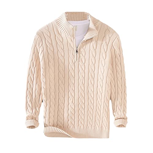 Pull col roulé homme coton épais anti-froid style workwear casual