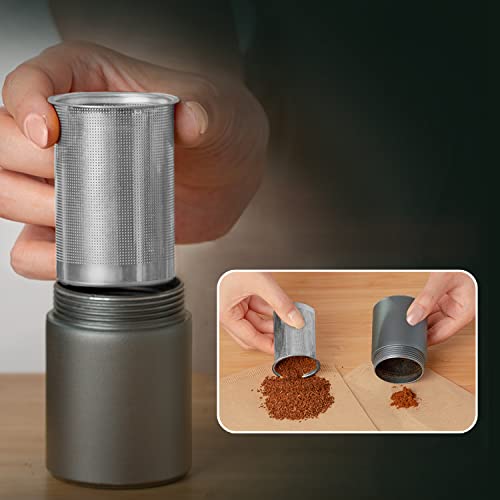 STARESSO Discovery Kaffeemühle Manuell Kaffeebohnenmühle Verstellbare Handkaffeemühle mit Kaffeefilter Nussbaumgriff… – Bild 5