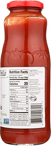 Organico Bello Organic Strained Passata Tomatoes, 24 Oz #TOP5