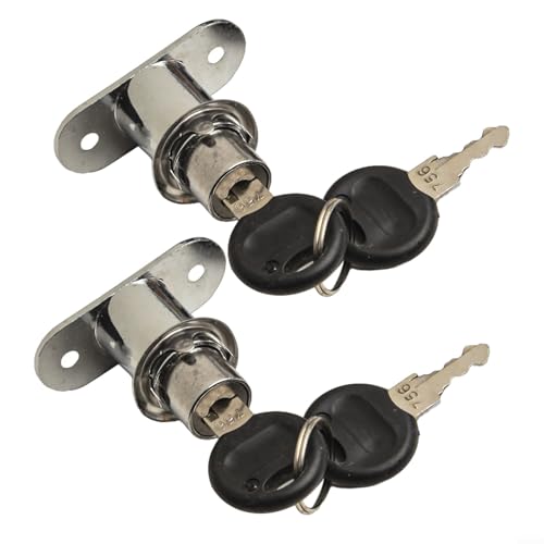 Dimensioni versatili: con un diametro del cilindro di 19 mm e una lunghezza del cilindro di 23 mm, queste serrature sono adatte per vari armadi e cassetti. Il diametro del perno dello stantuffo misura 7 mm, una vestibilità sicura e aderente quando bloccato.