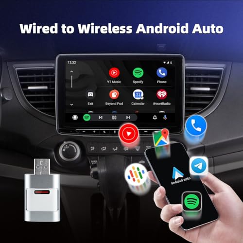 CarPlay Inalámbrico Adaptador Automático Android Auto Caja IA coche 2