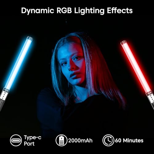 Image of Sounce RGB Stick Lamp Light | Portable Handheld LED Video Light | 7 Adjustable Colours | 2700K-6500K Soft Lighting | 2000mAh Battery | Screw Mount | Type-C Charging | Photography & Vlogging