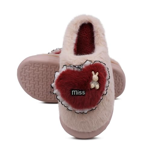 Image of VRITRAZ Women's Comfort Slip On Closed Toe Warm Winter with Cute Design print House Clog Indoor Slipper