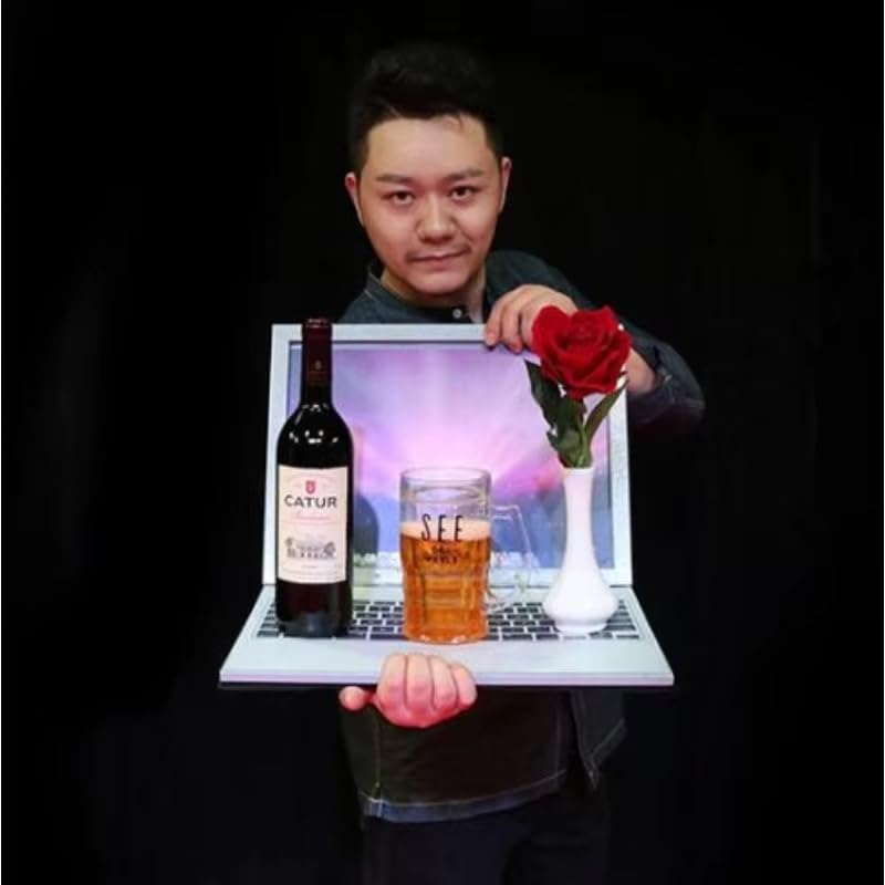 Productions from Laptop Stage Magic Tricks Funny Magic Show Party Magia Games Object appearing from Laptop Illusions Magician